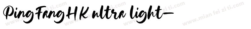 PingFangHK ultra light字体转换